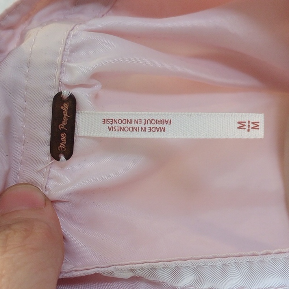 Free People Light Pink Bomber Jacket, EUC Medium - Picture 3 of 5